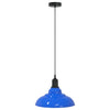 Vidaxl hanglamp in hoogte verstelbaar e27 ø31 cm metaal donkerblauw