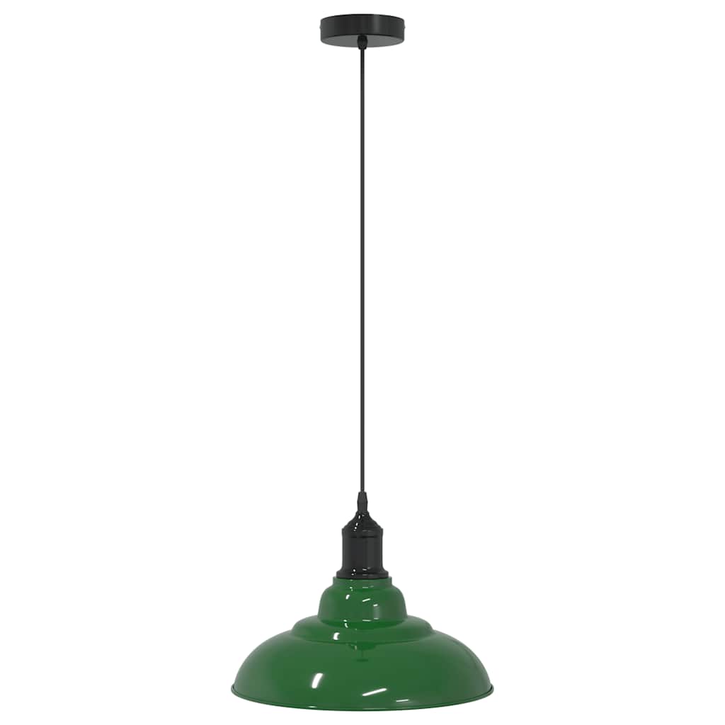 Vidaxx lámpara colgante regulable en altura e27 ø31 cm metal verde brillo