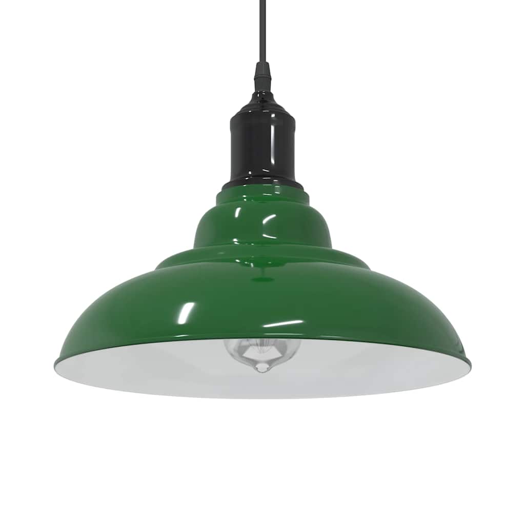 Vidaxx lámpara colgante regulable en altura e27 ø31 cm metal verde brillo