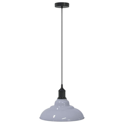 Vidaxx Lámpara colgante regulable en altura e27 ø31 cm metal gris brillo