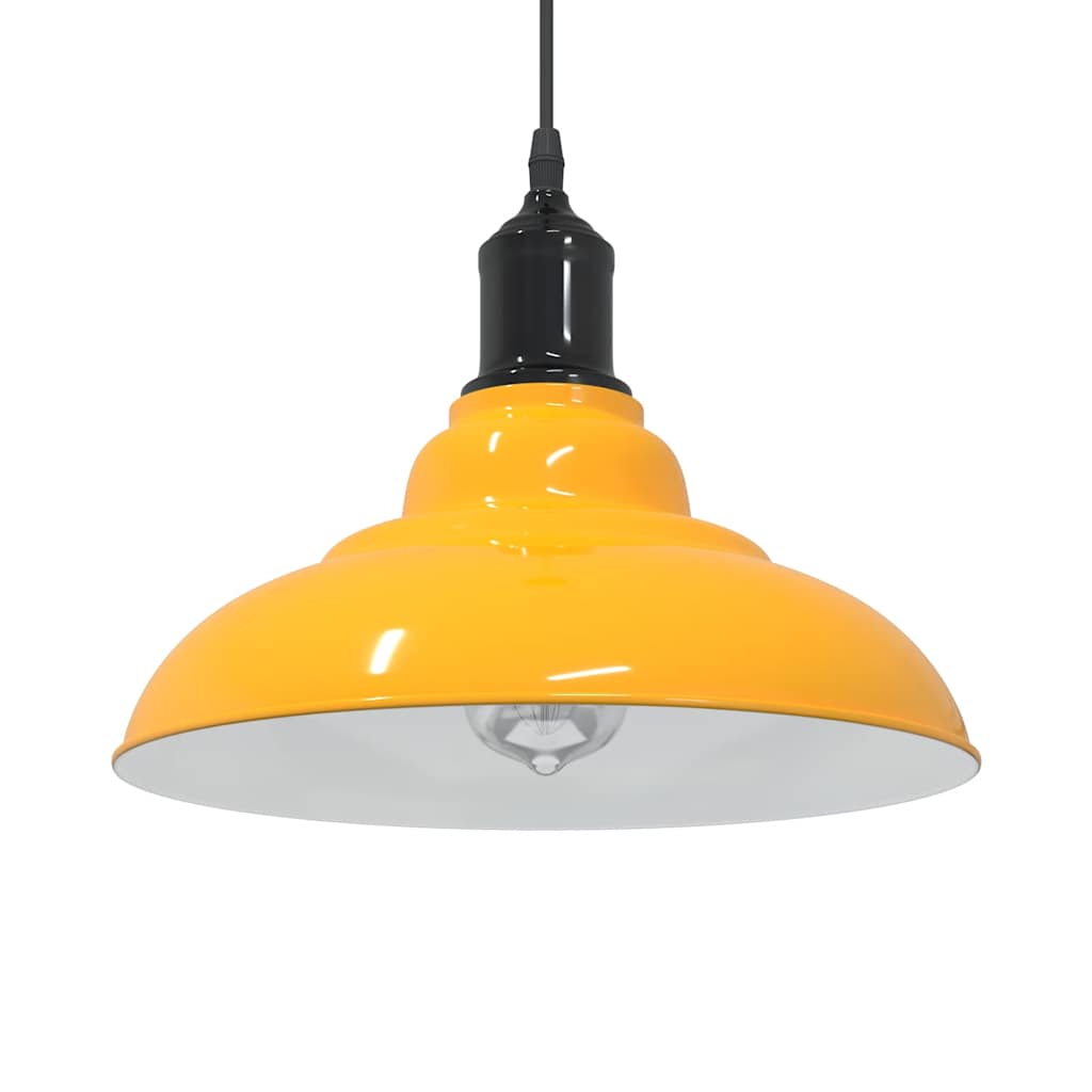 Vidaxx lampada a sospensione regolabile in altezza e27 ø31 cm in metallo giallo lucido