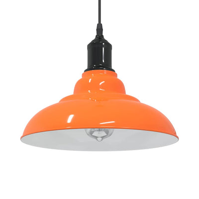 Vidaxx lámpara colgante regulable en altura e27 ø31cm metal naranja brillo