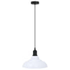 Vidaxl hanglamp in hoogte verstelbaar e27 ø31 cm metaal glanzend wit