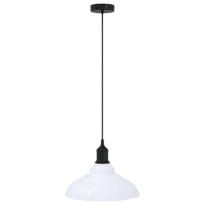 Vidaxx Lámpara colgante regulable en altura e27 ø31 cm metal blanco brillo