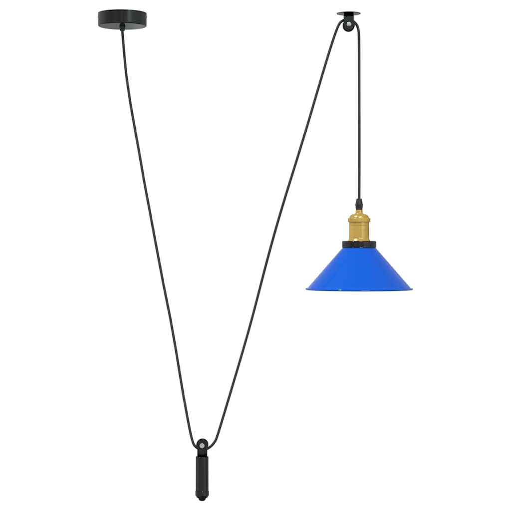 Lampada a sospensione Vidaxx regolabile in altezza e27 ø22 cm in metallo blu scuro