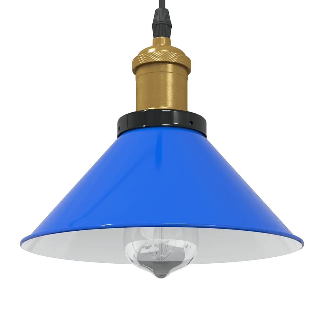 Lampada a sospensione Vidaxx regolabile in altezza e27 ø22 cm in metallo blu scuro