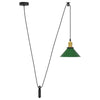 Vidaxl hanglamp in hoogte verstelbaar e27 ø22 cm metaal glanzend groen