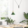 Vidaxx lámpara colgante regulable en altura e27 ø22 cm metal verde brillo