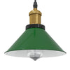 Vidaxx lámpara colgante regulable en altura e27 ø22 cm metal verde brillo