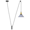 Vidaxl hanglamp in hoogte verstelbaar e27 ø22 cm metaal glanzend grijs