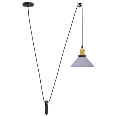 Vidaxx lámpara colgante regulable en altura e27 ø22 cm metal gris brillo