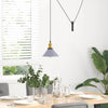 Vidaxl hanglamp in hoogte verstelbaar e27 ø22 cm metaal glanzend grijs