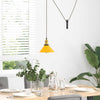 Vidaxl hanglamp in hoogte verstelbaar e27 ø22 cm metaal glanzend geel