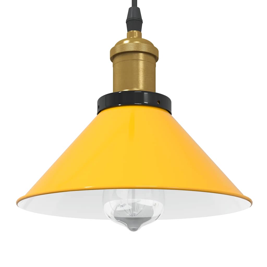 Vidaxx lampada a sospensione regolabile in altezza e27 ø22 cm in metallo giallo lucido