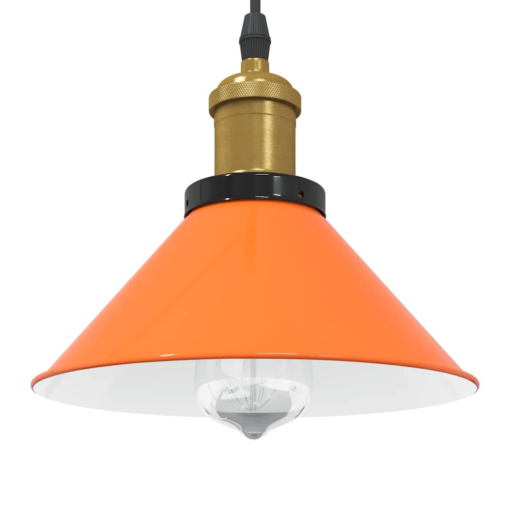 Vidaxx lámpara colgante regulable en altura e27 ø22cm metal naranja brillo