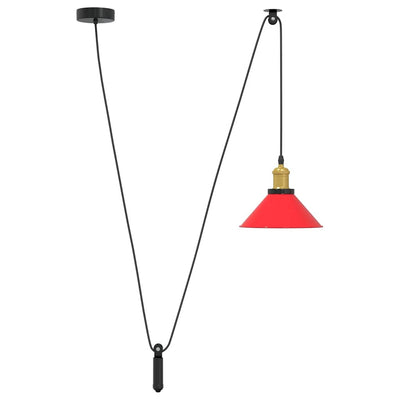 Vidaxx lámpara colgante regulable en altura e27 ø22 cm metal brillo rojo