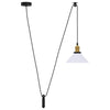 Lampada a sospensione Vidaxx regolabile in altezza e27 ø22 cm in metallo bianco lucido
