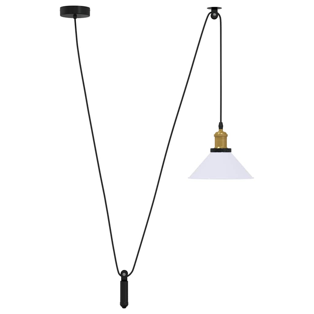 Lampada a sospensione Vidaxx regolabile in altezza e27 ø22 cm in metallo bianco lucido