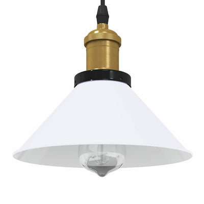 Vidaxx Lámpara colgante regulable en altura e27 ø22 cm metal blanco brillo