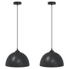 Vidaxl lampade a sospensione 2 pz regolabili in altezza e27 30 cm metallo nero