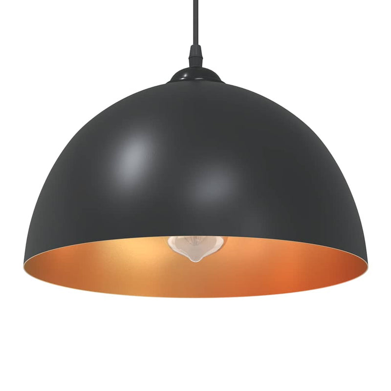 Vidaxl lampade a sospensione 2 pz regolabili in altezza e27 30 cm metallo nero
