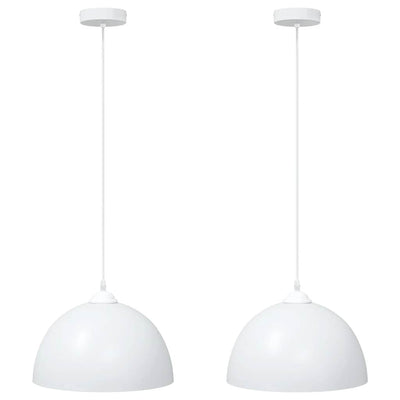 Lampade a sospensione Vidaxx 2 pz regolabili in altezza e27 30 cm metallo bianco