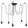 Vidaxl hanglamp met 5 lamphouders e27 metaal zwart