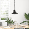 Lampada a sospensione VidaXL E27 ø 31 cm ferro nero
