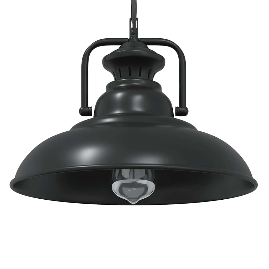 Lampada a sospensione VidaXL E27 ø 31 cm ferro nero