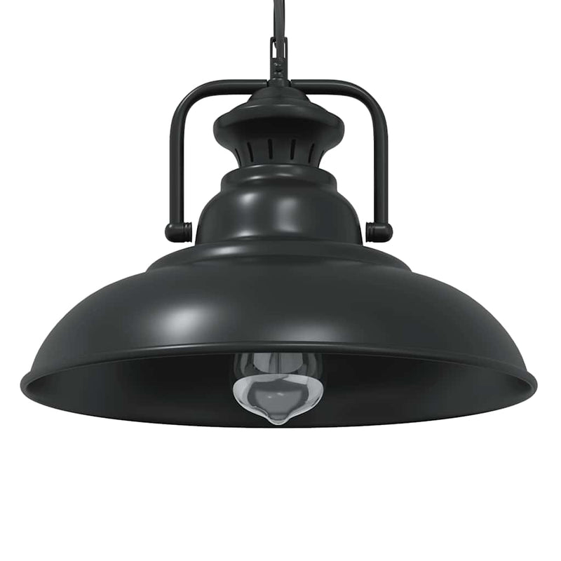 Lampada a sospensione VidaXL E27 ø 31 cm ferro nero