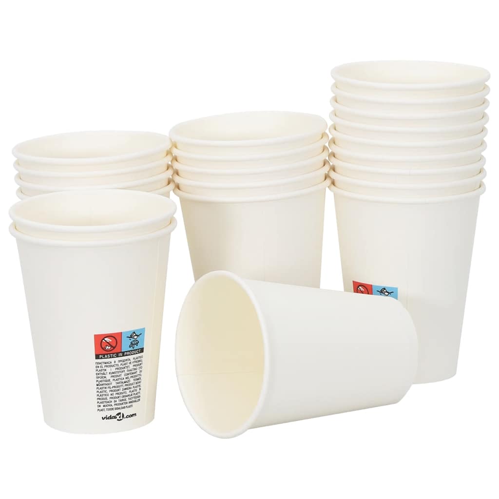 Vidaxl CARQUE COARE CAPS 1000 pezzi 12oz 300 ml di bianco