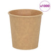 Vidaxl Paper Coffee Cazs 1000 PCOZ 100 ml de marrón