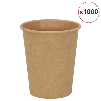 Vidaxl Paper Coffee Tazze 1000 pezzi 8oz 200 ml marrone