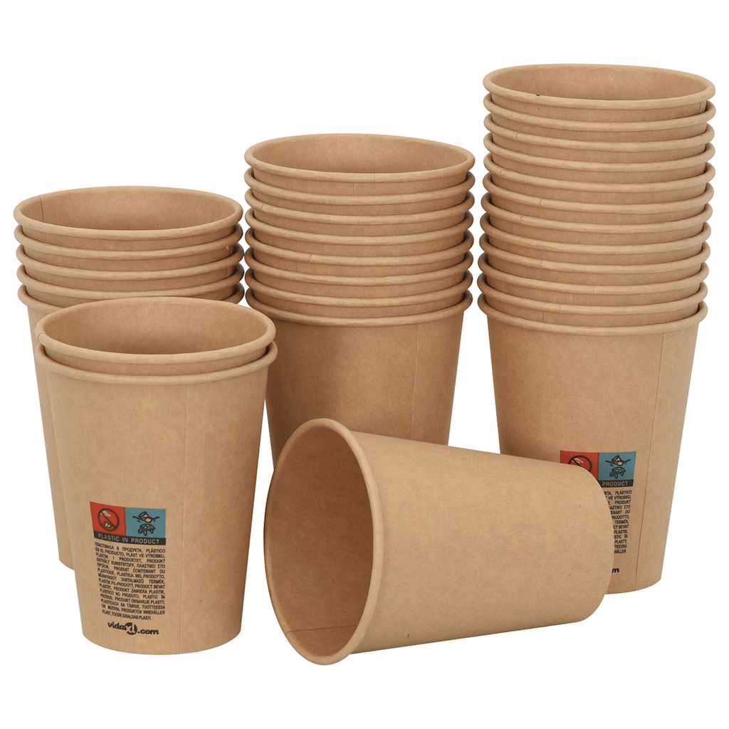 Vidaxl CARQUE COARE CAPS 1000 pezzi 12oz 300 ml marrone