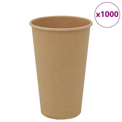 Vidaxl Paper Coffee Cazs 1000 ST 16oz 400 ml de marrón