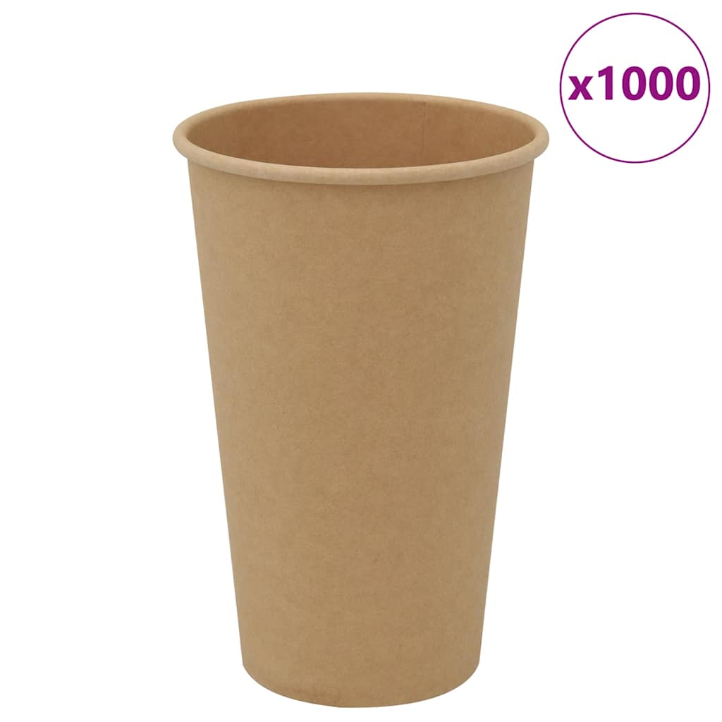 Vidaxl Paper Coffee Cazs 1000 ST 16oz 400 ml de marrón