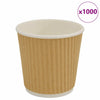 Vidaxl Paper Coffee Cazs 1000 PCOZ 100 ml de marrón