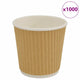 Vidaxl Paper Coffee Cazs 1000 PCOZ 100 ml de marrón
