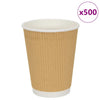 Vidaxl Paper Coffee Cazs 500 PCS 12oz 300 ml de marrón