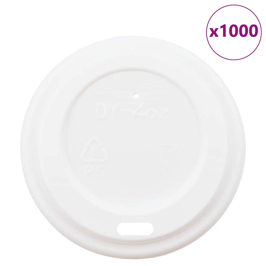 VIDAXL CAPS COARE CAFE LODS Ø60 mm 4oz 1000 St Plastic White