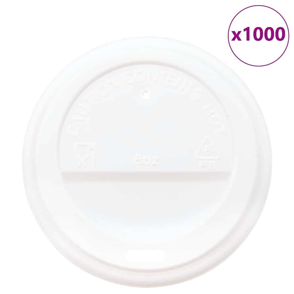 VIDAXL CAPS COARE CAP COAD LODS Ø80 mm 8oz 1000 St Plastic White
