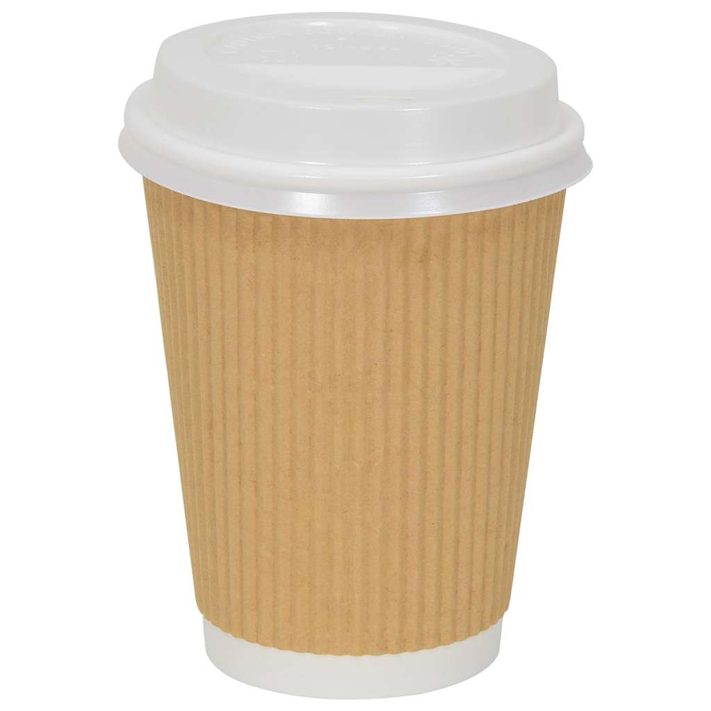 Vidaxl Paper Coffee Cup Lods Ø90 mm 12 oz y 16 oz 1000 ° de plástico