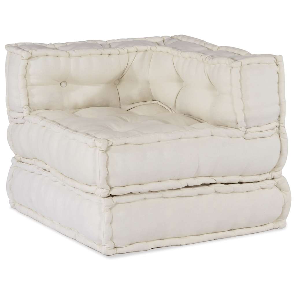 Sofá modular VidaXL 70x70x54 tela crema