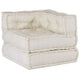 Sofá modular VidaXL 70x70x54 tela crema