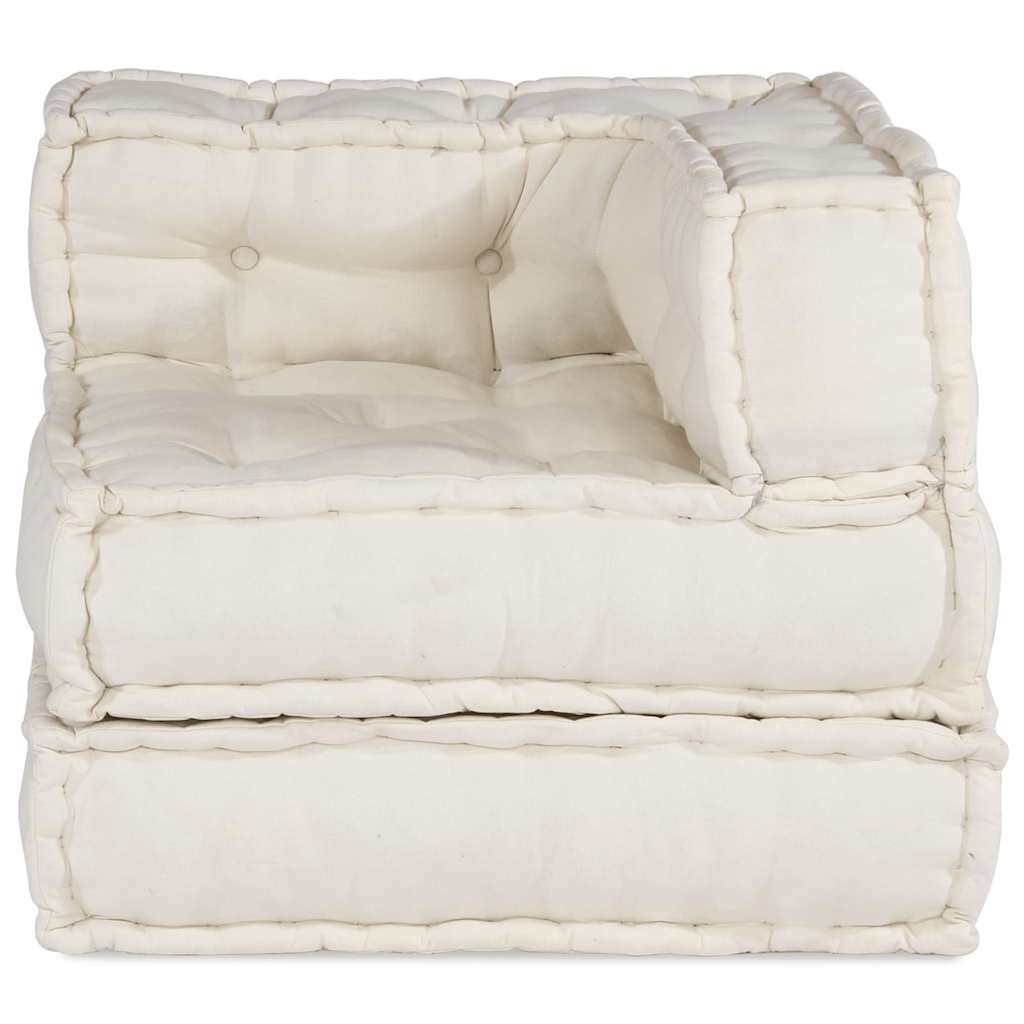 Sofá modular VidaXL 70x70x54 tela crema