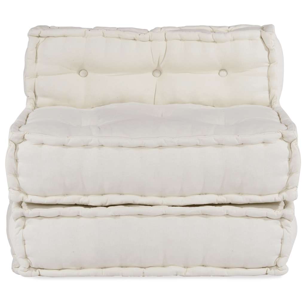 Sofá modular VidaXL 70x70x54 tela crema