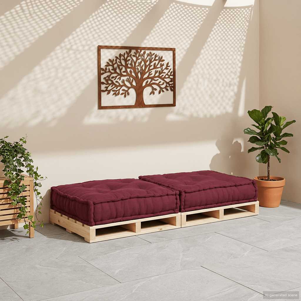 Set divani componibili Vidaxx tessuto marrone castagna 70x70x36