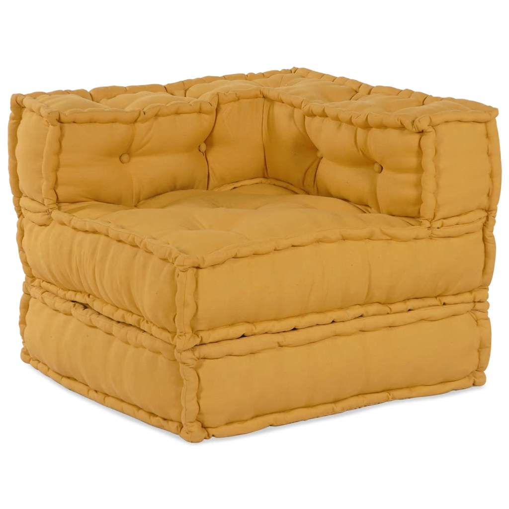 Divano componibile Vidaxx 70x70x54 tessuto giallo