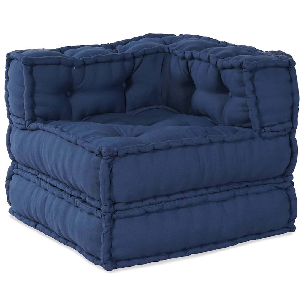 Divano angolare modulare Vidaxx tessuto indaco 70 x 70 x 56 cm