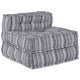 VidaXL sofá modular estampado gris 70 x 70 x 56 cm tela